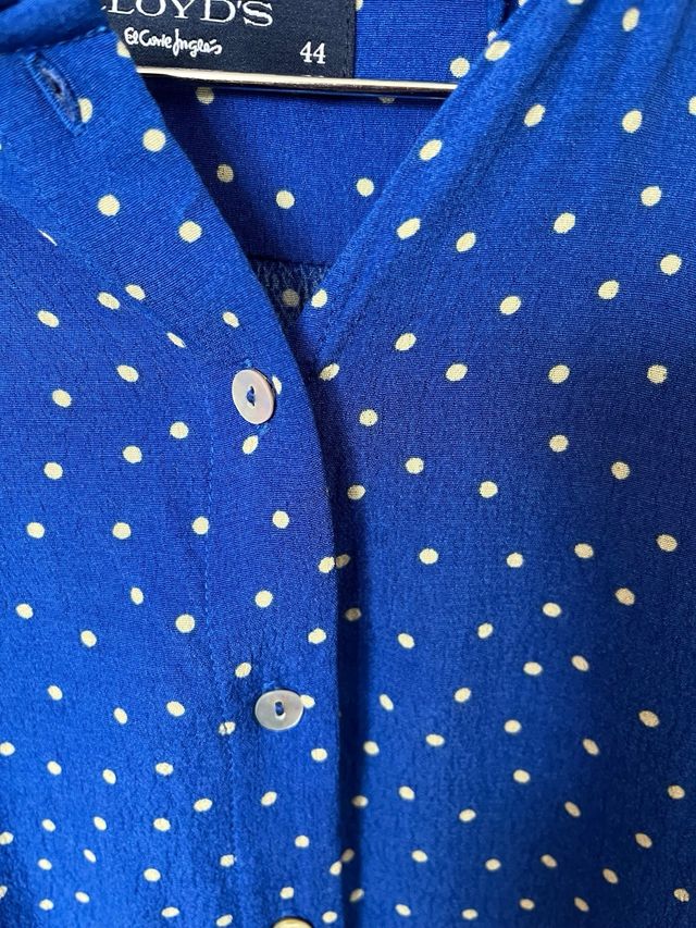 Blusa de lunares azul Lloyd's talla 44