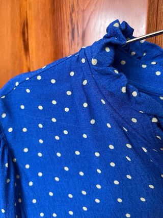 Blusa de lunares azul Lloyd's talla 44