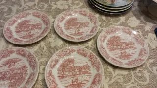 Set 5 Piatti Antichi Stile Campagnolo