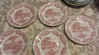 Set 5 Piatti Antichi Stile Campagnolo