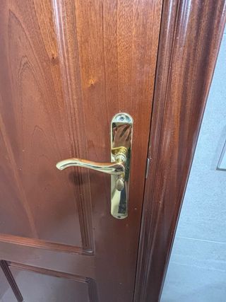 Puerta Sapelli Madera Maciza con Marco y premarco