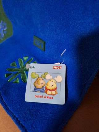 Sciarpa Nici in pile blu e verde