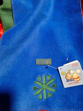 Sciarpa Nici in pile blu e verde