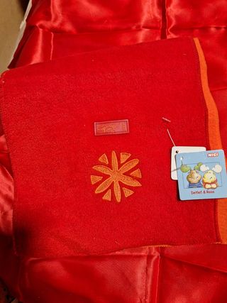 Sciarpa Nici in pile blu e verde