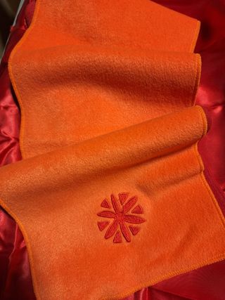 Sciarpa Nici in pile blu e verde