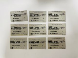 Lote 9 cromos Maradona Colección CromoEsport 1984