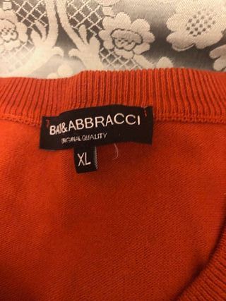 Maglioni uomo grigio e arancione