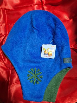 Cappello Nici in pile blu e verde