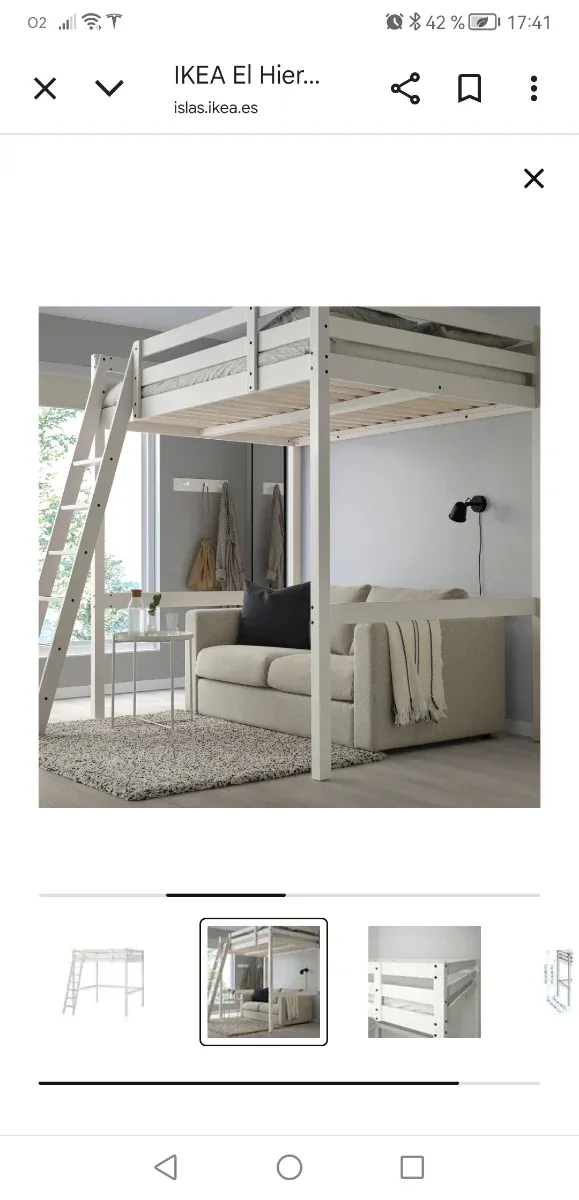 Cama alta madera IKEA