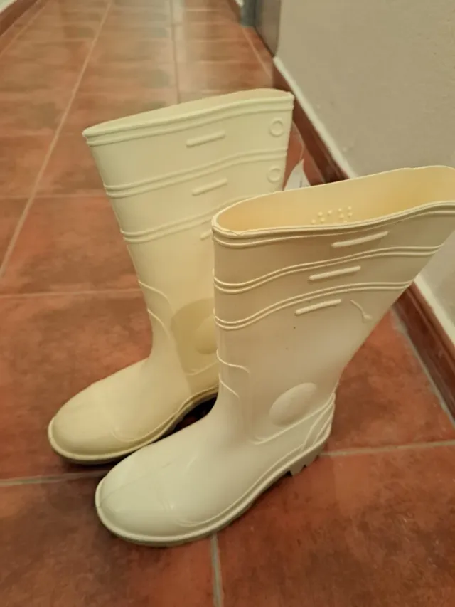 Botas de goma seguridad blancas