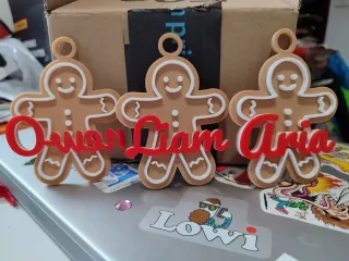 1x Adorno Navideño Galleta Jengibre Personalizado