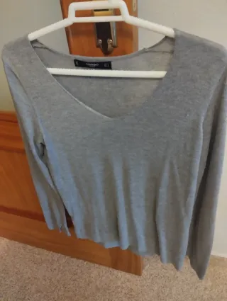 Jersey Mango Gris Manga Larga