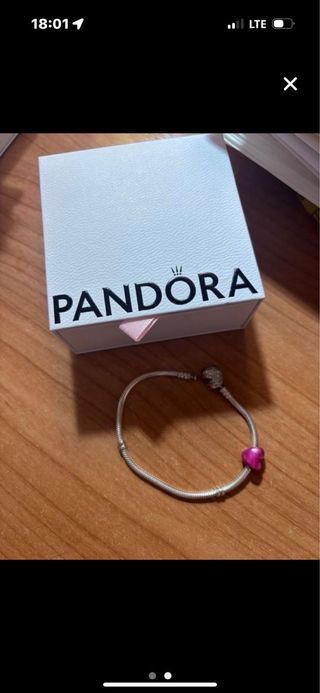 Pulsera Pandora Original Corazón Rosa
