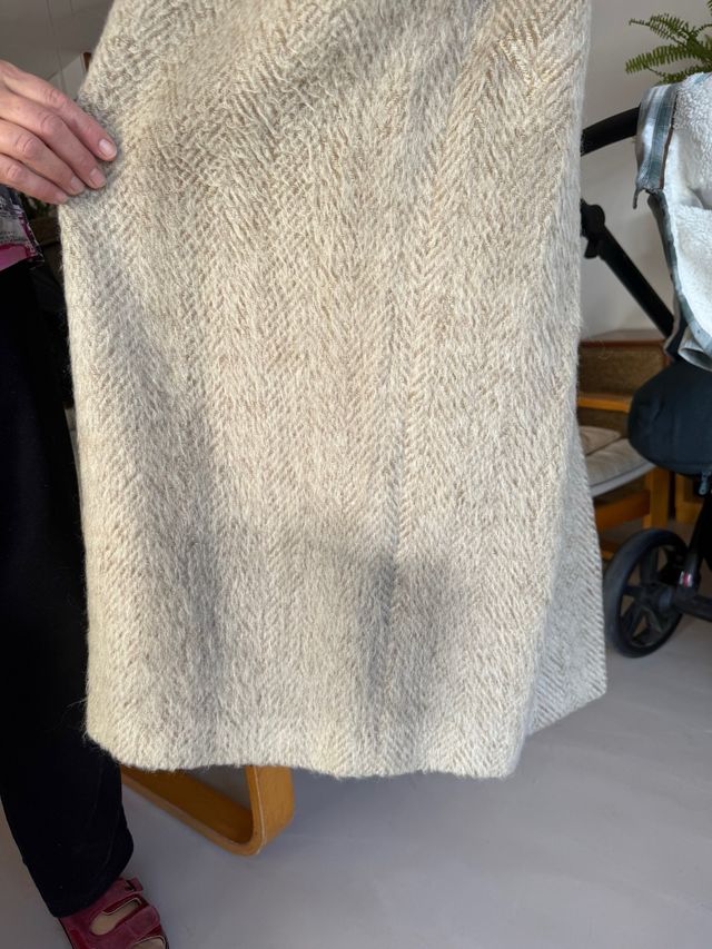 Abrigo largo mujer beige (pura lana)