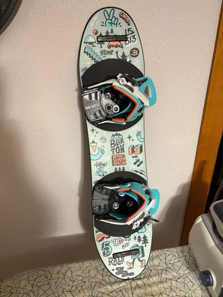 Tabla Snow Burton Niño 80cm + Fijaciones