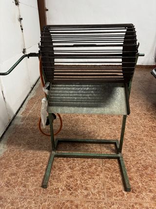 Grill per peperoni e castagne metallico