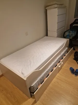 Cama nido infantil madera y tela