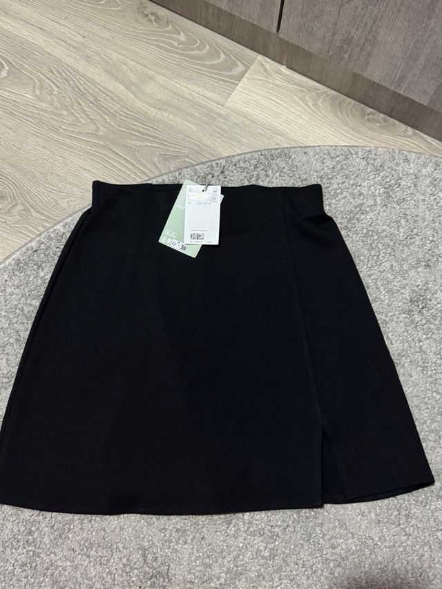 Falda H&M Negra Mujer