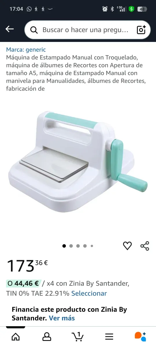 Máquina Estampado Manual Troquelado A5