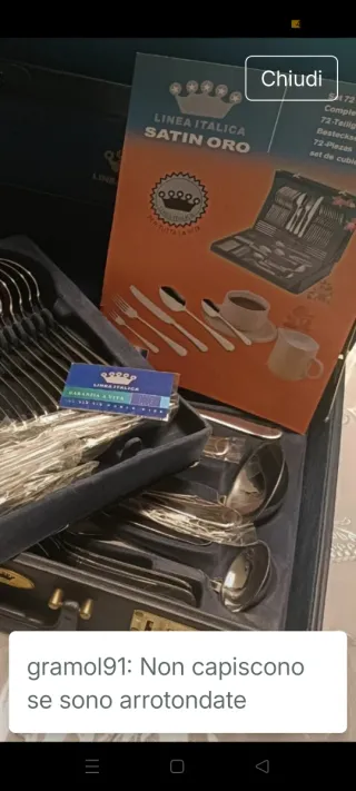 Servizio posate Linea Italica 12 persone 72 pezzi