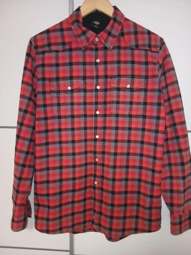Camisa Dickies cuadros naranja Talla M