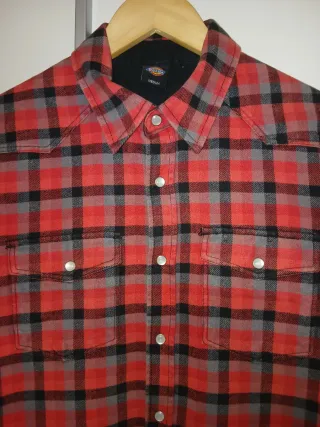 Camisa Dickies cuadros naranja Talla M