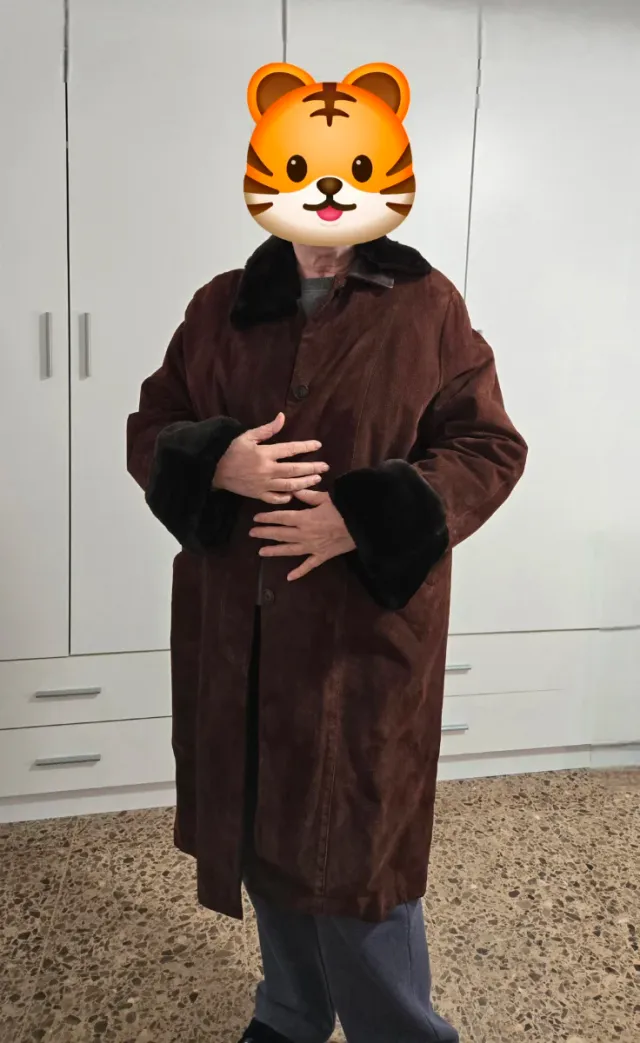 Abrigo de pelliza marrón