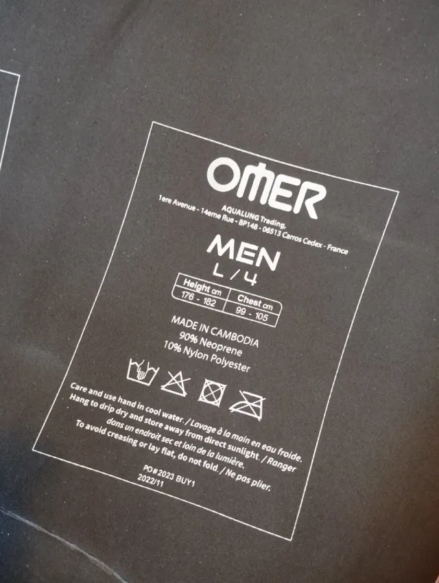 Traje neopreno Omer 5mm pesca submarina.