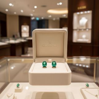 Pendientes Nano Esmeralda Artesanales - Plata de L