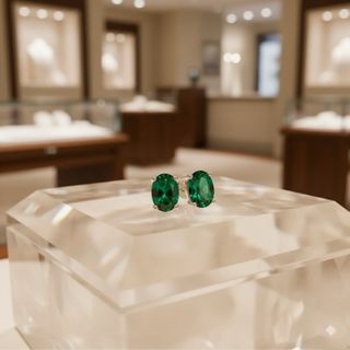 Pendientes Nano Esmeralda Artesanales - Plata de L