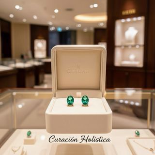 Pendientes Nano Esmeralda Artesanales - Plata de L