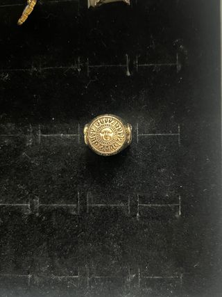 Anillo Acero Inoxidable Dorado Sol