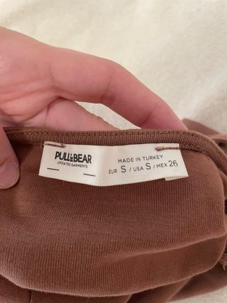 Vestido marrón, talla S, Pull&Bear.
