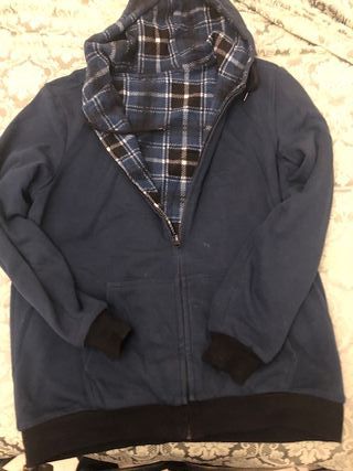 Felpa con cappuccio foderata in flanella