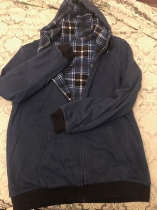 Felpa con cappuccio foderata in flanella