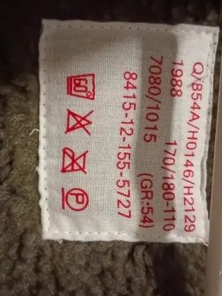 Parka militar alemana con forro interior verde