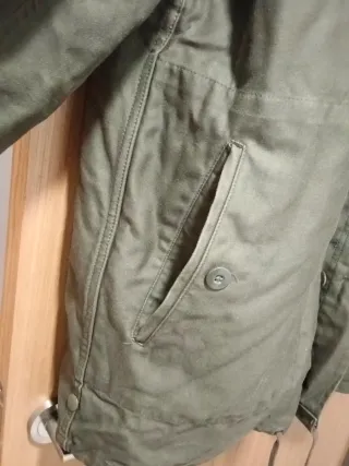 Parka militar alemana con forro interior verde