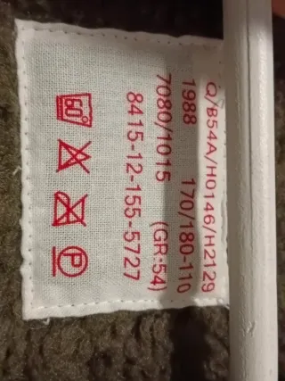 Parka militar alemana con forro interior verde