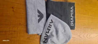 Cappello e sciarpa bimbo Armani Grigio