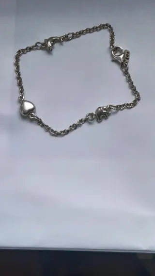 Bracciale Argento 925 Cuore Elefante Delfino