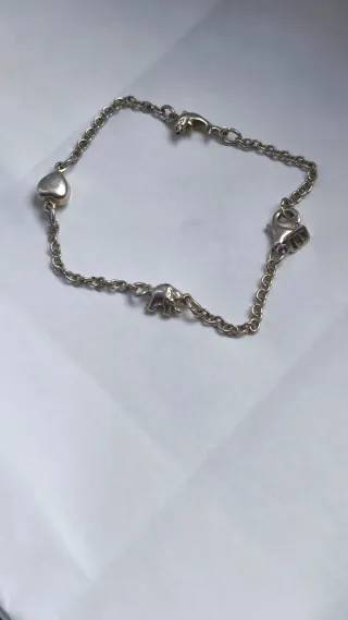 Bracciale Argento 925 Cuore Elefante Delfino