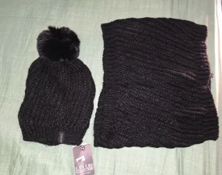 Cappello e Girocollo Coveri Collection Nero