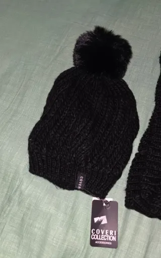 Cappello e Girocollo Coveri Collection Nero