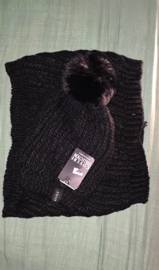Cappello e Girocollo Coveri Collection Nero
