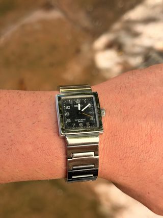 Reloj Seiko Vintage Cuarzo Negro/Plata