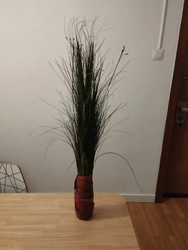 Adorno decorativo de hierba seca. 75cm alto