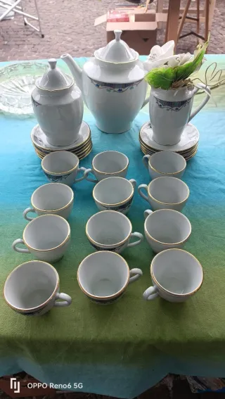 Servizio caffè 12 tazzine Limoges porcellana