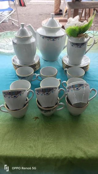 Servizio caffè 12 tazzine Limoges porcellana