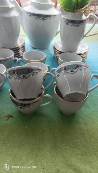 Servizio caffè 12 tazzine Limoges porcellana