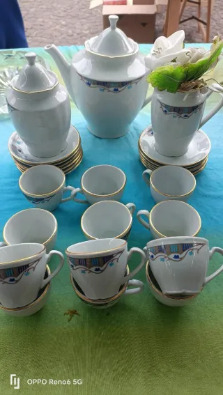 Servizio caffè 12 tazzine Limoges porcellana